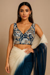 Midnight Muse Embroidered Corset Blouse