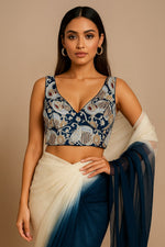 Midnight Muse Embroidered Corset Blouse