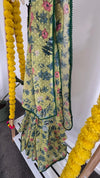 Zesty Yellow Pre-draped Saree