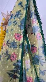 Zesty Yellow Pre-draped Saree