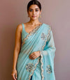 Aqua Noor pre-draped saree