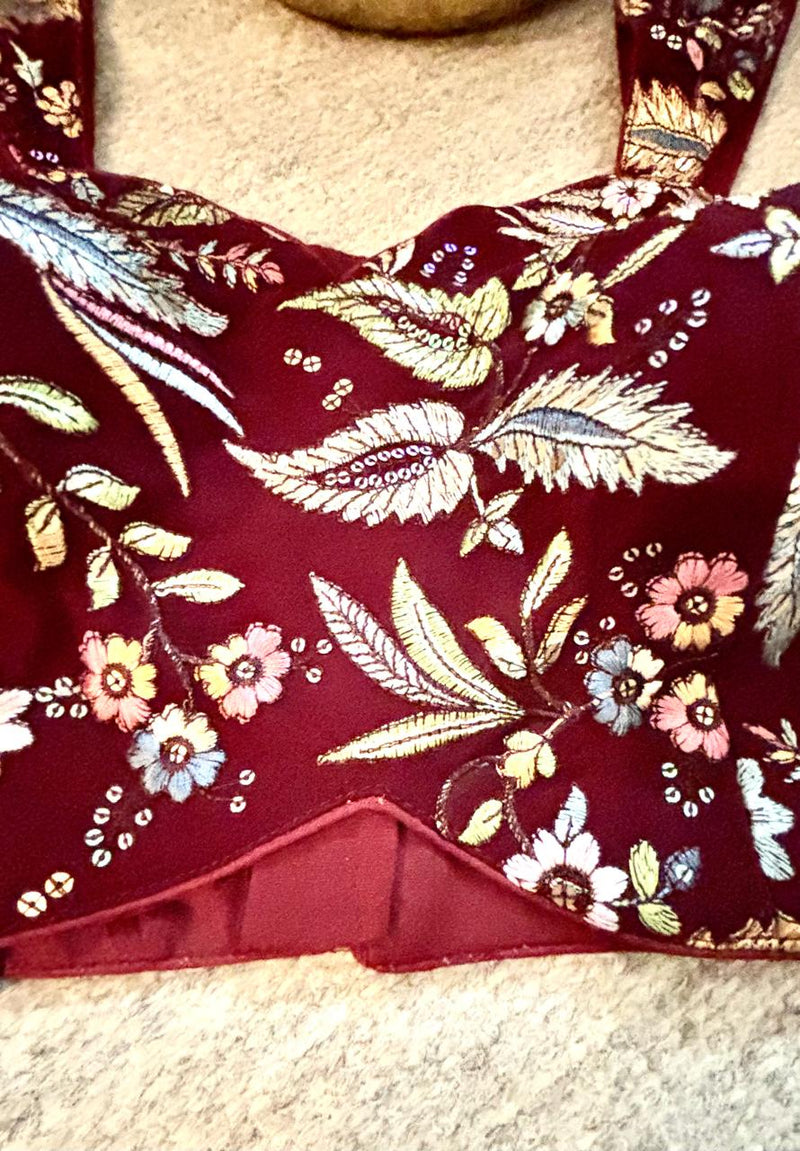 Maroon Majesty Corset - Blouse