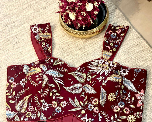 Maroon Majesty Corset - Blouse