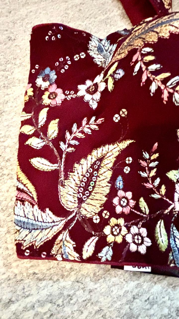 Maroon Majesty Corset - Blouse