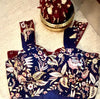 Navy Blue Velvet Corset Blouse