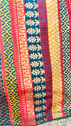 Multi-Colored Brocade V-Neck Sleeveless Blouse