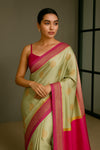 Vasant Brocade pre-draped Saree