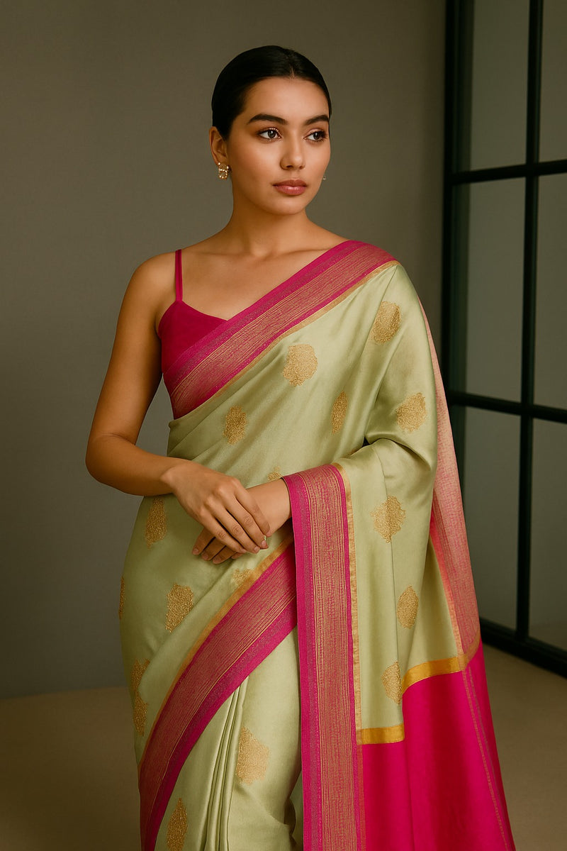 Vasant Brocade pre-draped Saree