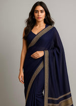 Midnight Gold Chanderi