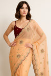 Peach Accents - Pre-draped Saree