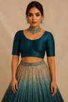 Moonlit teal blouse