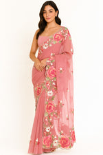 Pastel Bloom Pre-Draped saree
