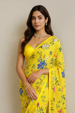 Yellow Blooms Pre-draped Saree