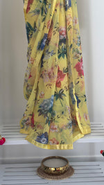 Yellow Blooms Pre-draped Saree