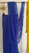 Indigo Bandhini Pre-draped Saree