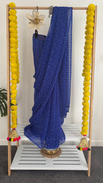Indigo Bandhini Pre-draped Saree