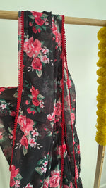 Red Rose Pre-draped Saree