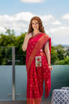 Lolly pink Bloom pre-draped saree
