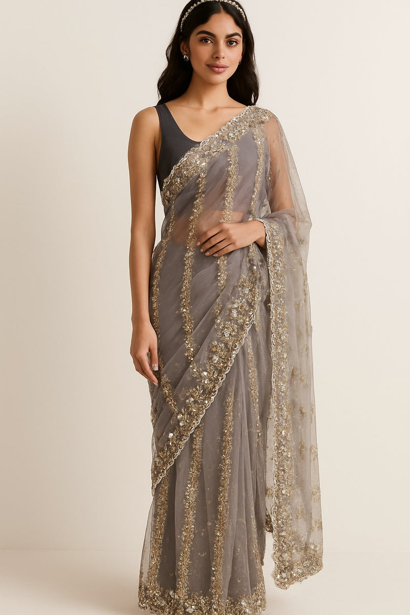 Mystic Twilight pre-draped Saree