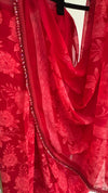 Retro Ruby digital printed pre-draped saree