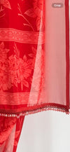 Retro Ruby digital printed pre-draped saree
