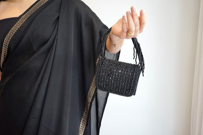 Twinkle Tote Beaded Handbag, perfect for adding a glamorous touch to your evening attire - Drape In A Minute Sarees