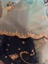 Aqua Noor party wear pre-draped saree – easy wear saree for weddings in NZ