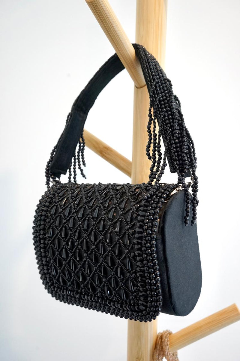 Twinkle Tote Beaded Handbag with sparkling beads and a versatile design for every occasion - Drape In A Minute Sarees