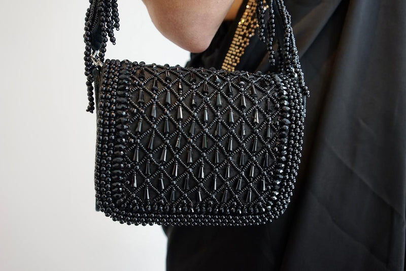 Twinkle Tote Beaded Handbag crafted with attention to detail and a stylish aesthetic - Drape In A Minute Sarees