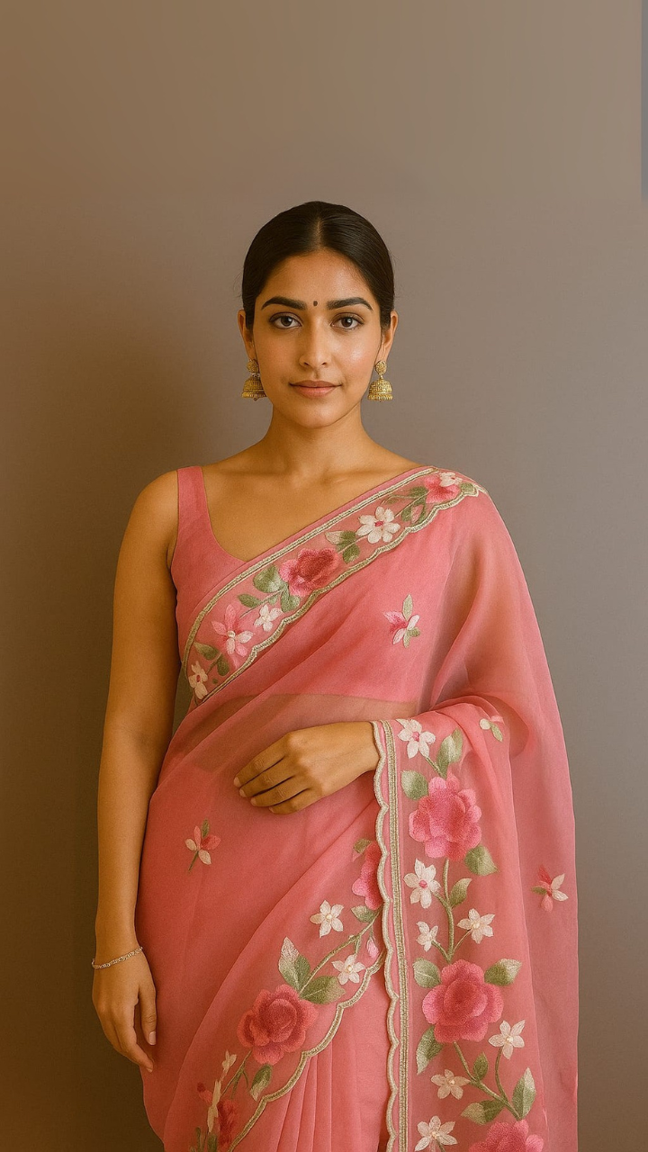 Pastel Bloom Pre-Draped saree | Pre-Draped Saree NZ