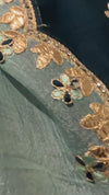Aqua Noor pre-draped saree