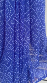 Indigo Bandhini Pre-draped Saree