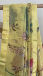 Yellow Blooms Pre-draped Saree