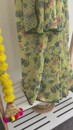 Zesty Yellow Pre-draped Saree