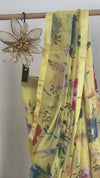 Yellow Blooms Pre-draped Saree