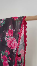 Red Rose Pre-draped Saree