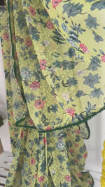 Zesty Yellow Pre-draped Saree