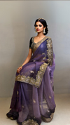 Royal Radiance Pre-Draped Saree – pre-draped saree in organza – ready to wear saree NZ