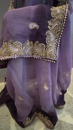 Royal Radiance wedding pre-draped saree – organza saree for festive wear in New Zealand