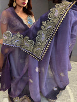 Royal Radiance wedding pre-draped saree – organza saree for festive wear in New Zealand
